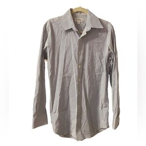 NWOT PAUL FREDRICK PINSTRIPE MENS DRESS SHIRT